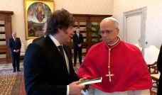 Papa León XIV y Javier Milei