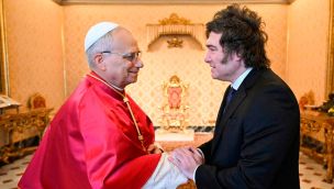 Papa León XIV y Javier Milei