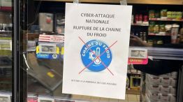 "Cadena de frío rota por ciberataque", los carteles en supermercados franceses.