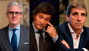 Alberto Ades, Javier Milei y Luis Caputo