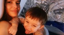 Celeste Cid con su hijo Antón