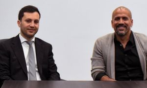 Stéfano Di Carlo y Juan Sebastián Verón