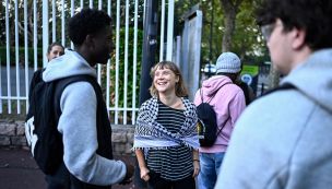 Greta Thunberg en las protestas de París