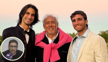 Gustavo Yankelevich junto a sus dos nietos varones y Rodrigo Lussich