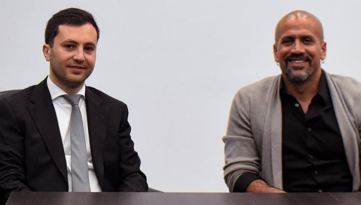 Stéfano Di Carlo y Juan Sebastián Verón