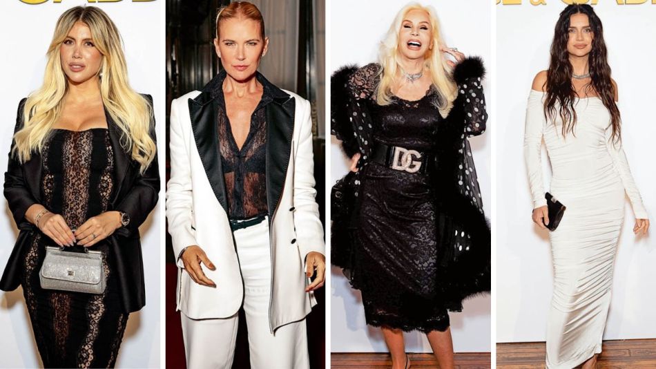 Wanda Nara, Susana Giménez, Valeria Mazza y Zaira Nara: los looks que marcaron la gala de Dolce & Gabbana