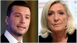 Jordan Bardella y Marine Le Pen.