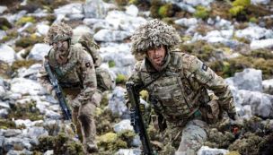 Soldados británicos en Malvinas
