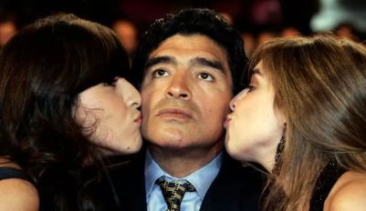 Gianinna, Dalma y Diego Maradona