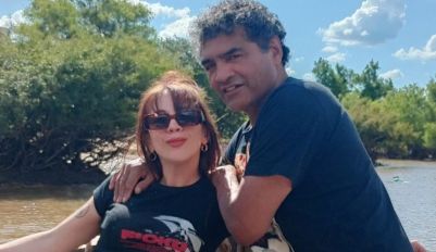 Jorge "El Roña" Castro y su novia