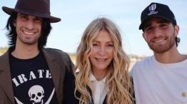 Cris Morena con sus nietos Franco y Valentin