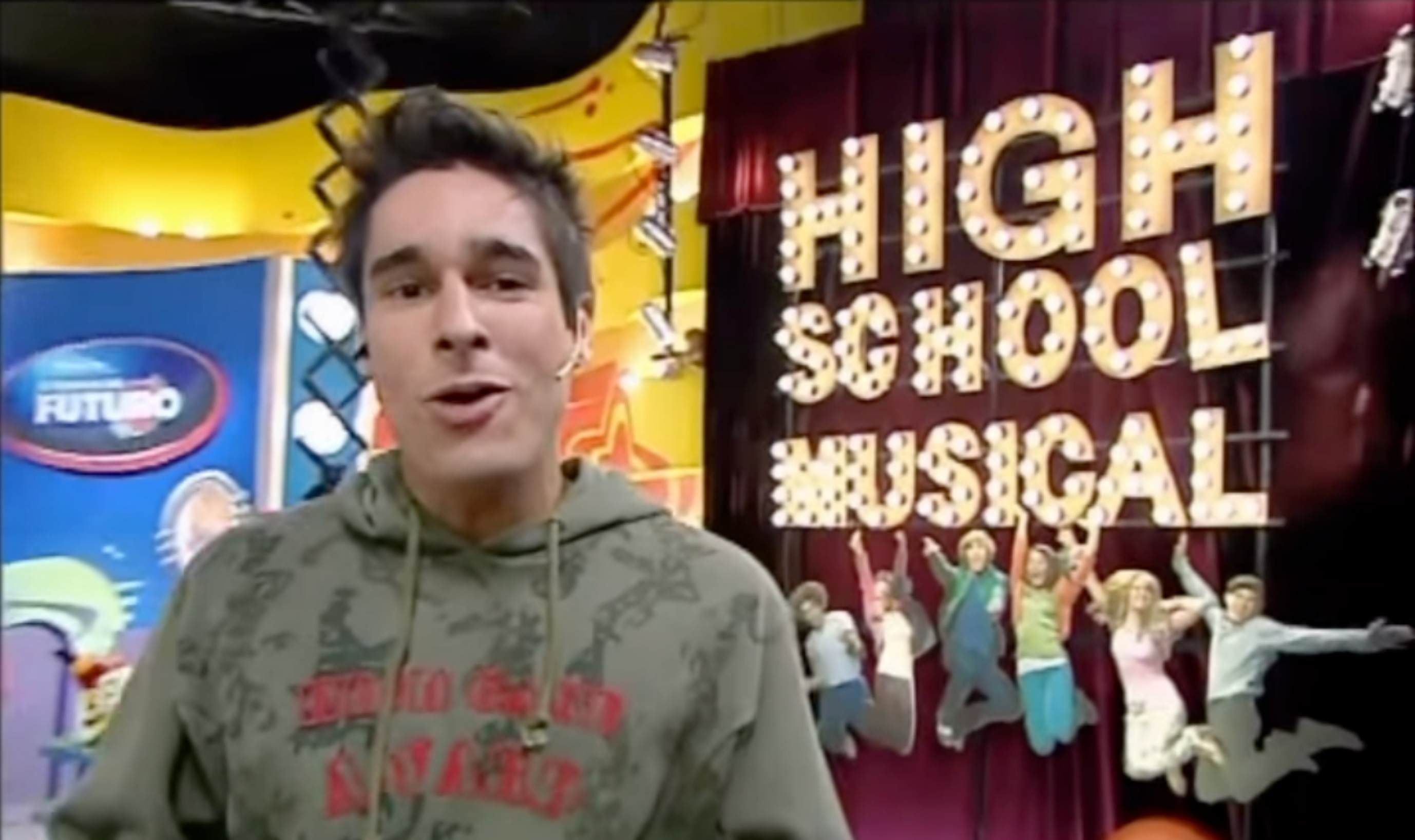 Rafa Baronesi,como conductor de Zapping Zone (Brasil) presentó 'High School Musical' ante 55 mil personas en el estadio Morumbí (San Pablo).