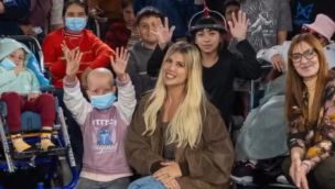Wanda Nara en Casa Garrahan