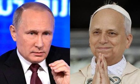 Vladímir Putin y Papa León XIV