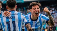 El festejo de Racing en el clásico ante Independiente