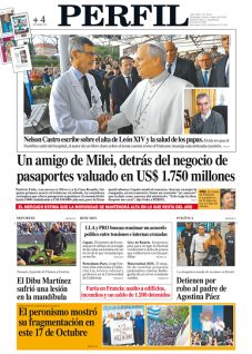 La tapa del Diario PERFIL del domingo 18 de octubre de 2026