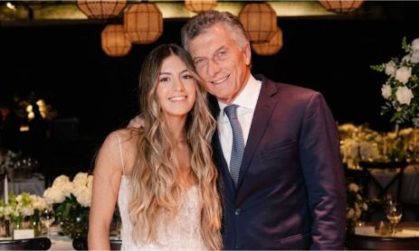 Mauricio Macri junto a su hija Antonia