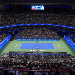 Imagen del partido final de individuales femeninos entre Maja Chwalinska, de Polonia, y Sonay Kartal, de Reino Unido, en el torneo de tenis Abierto de Wuhan, en Wuhan, capital de la provincia de Hubei, en el centro de China. | Foto:Xinhua/Wu Zhizun