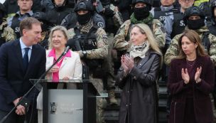 Karina Milei encabezó este lunes un acto en el penal de Devoto.