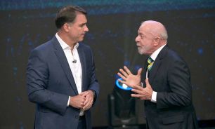 Flavio Bolsonaro y Lula Da Silva