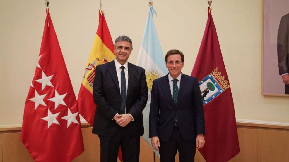 El Jefe de Gobierno, Jorge Macri y el Alcalde de Madrid, José Luis Martínez-Almeida
