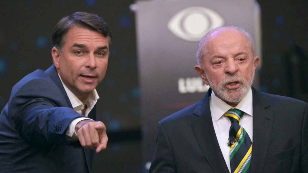 Flavio Bolsonaro y Lula Da Silva