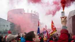 Protesta de trabajadores en Francia