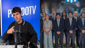 Gonzalo Cardozo y la dirigencia de Racing