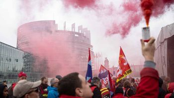 Protesta de trabajadores en Francia