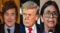 Javier Milei, Trump y Delcy Rodríguez 21102026