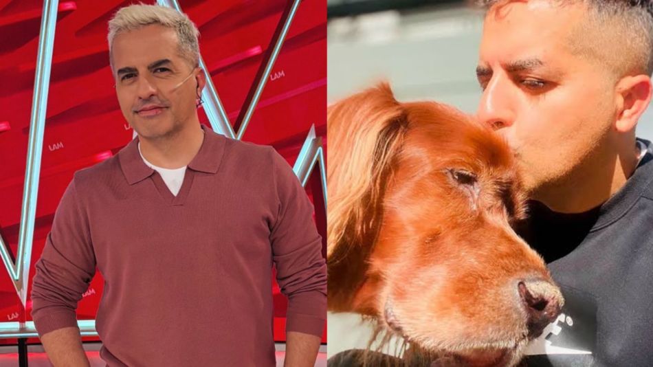Ángel de Brito junto a su perro Chéster