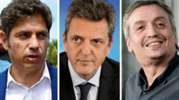 Kicillof, Massa y Kirchner