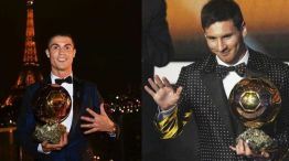 Messi y Cristiano Ronaldo en la gala del Balón de Oro