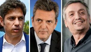 Kicillof, Massa y Kirchner