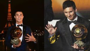 Messi y Cristiano Ronaldo en la gala del Balón de Oro