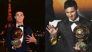 Messi y Cristiano Ronaldo en la gala del Balón de Oro