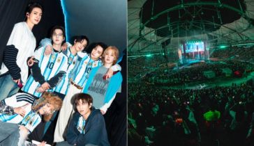 BTS con la camiseta de la Selección tras su primer show en Argentina