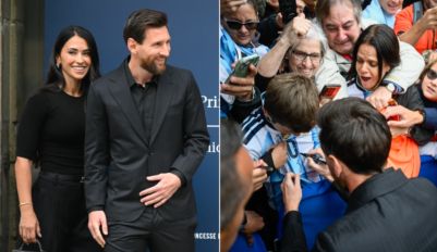 Lionel Messi antes de recibir el Premio Princesa de Asturias de los Deportes 2026