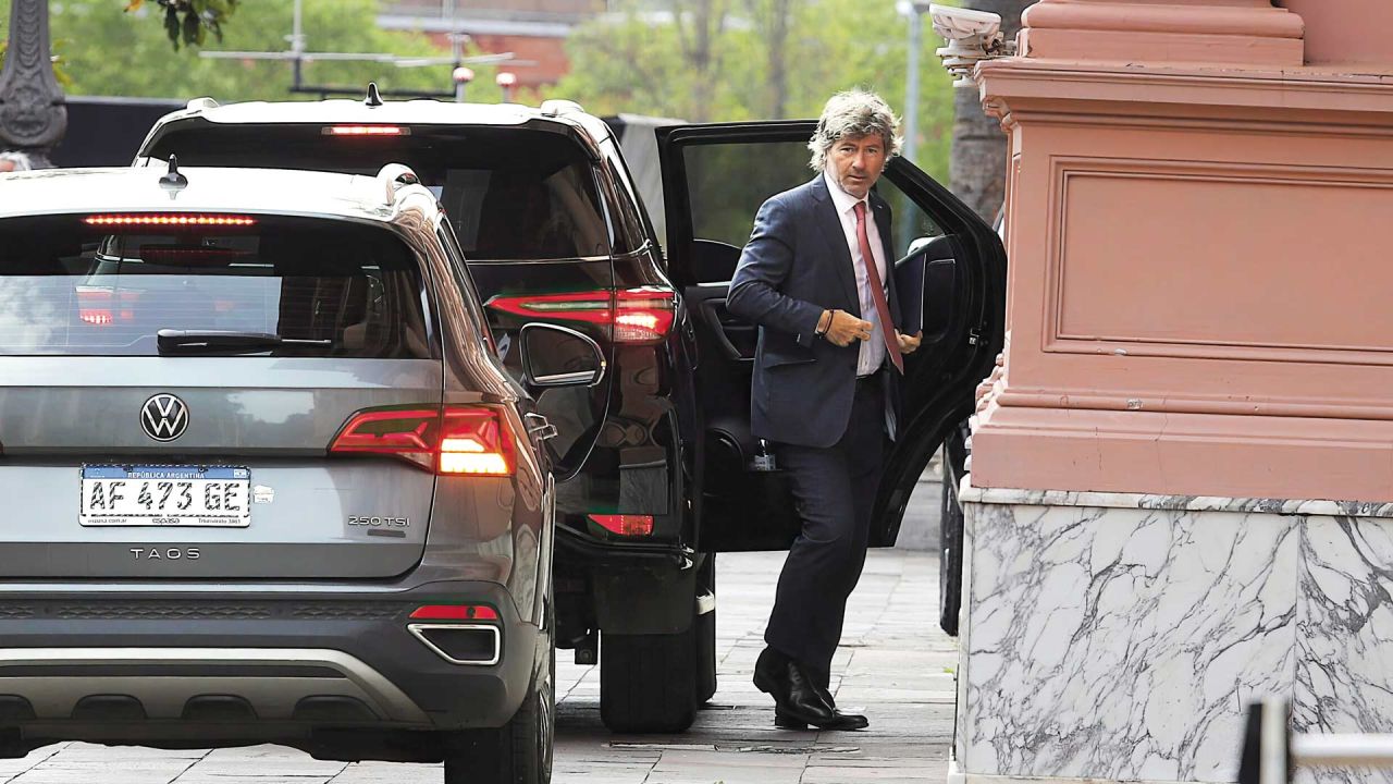 El ministro de Justicia, Juan Bautista Mahiques, llega a la Casa Rosada. | Foto:NA
