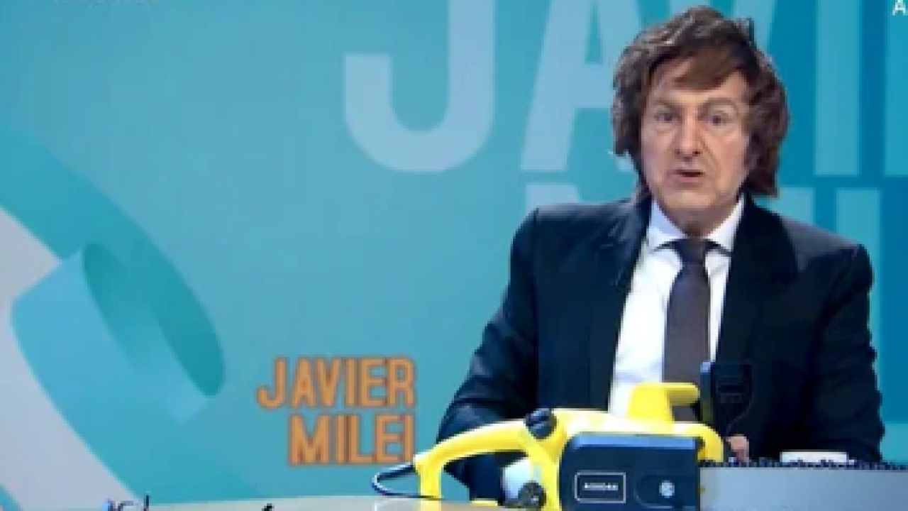 Raul Perez como Javier Milei en El Intermedio | Foto:CEDOC