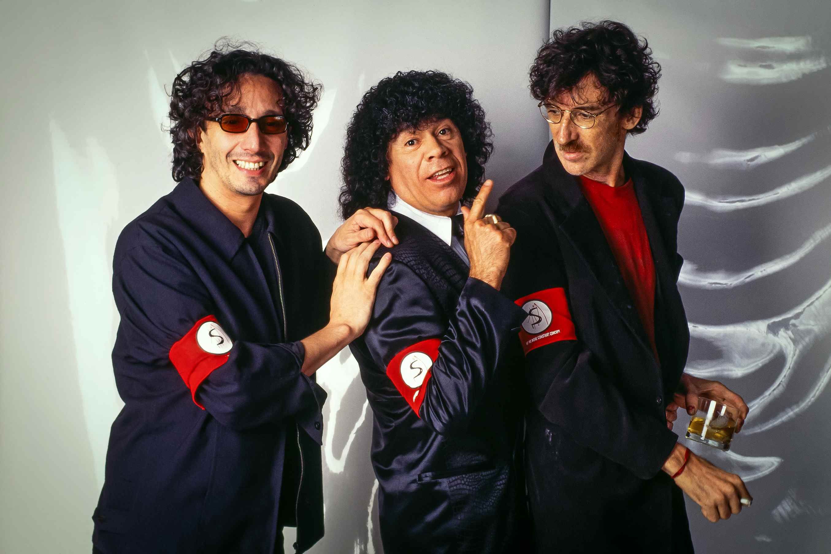 Mayo 2005. En un evento en el Faena: Fito Páez, La Mona Jiménez, y Charly García. 