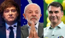 Javier Milei, Lula Da Silva y Flavio Bolsonaro