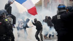 Incidentes en las protestas callejeras en Francia.