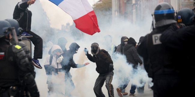 Incidentes en las protestas callejeras en Francia.