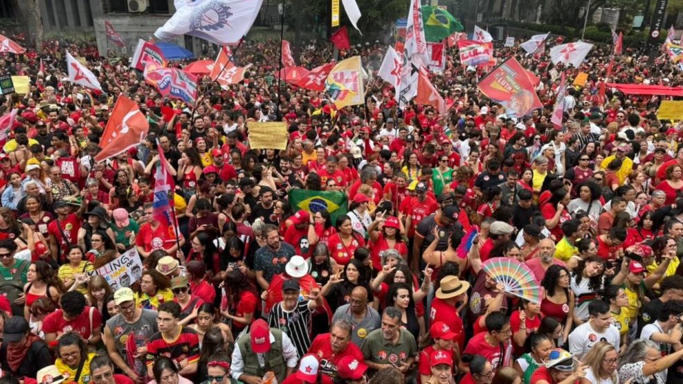 Caravana de Lula en San Pablo