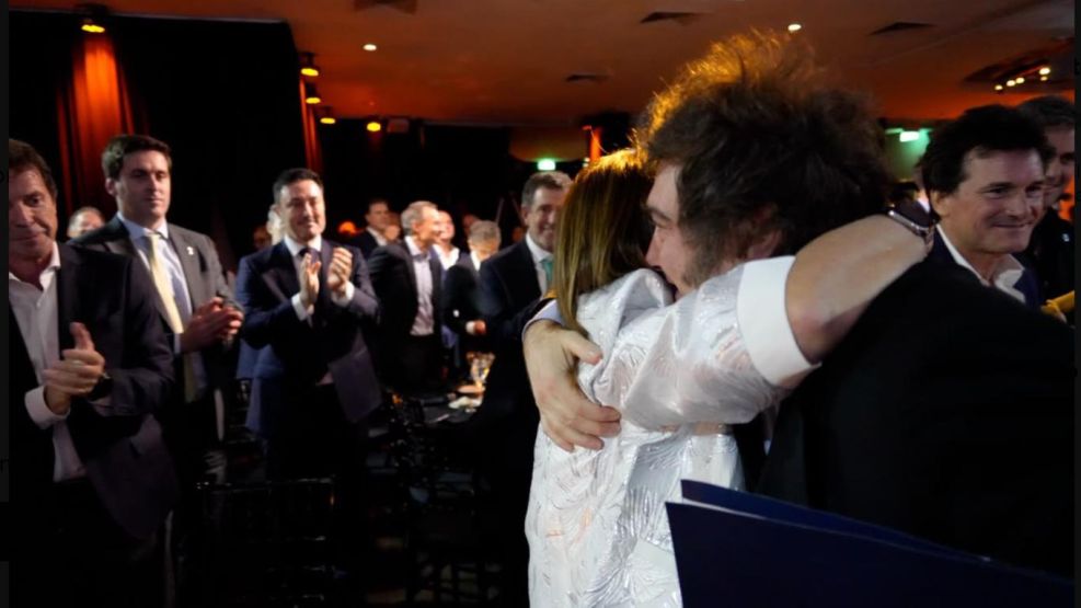 Patricia Bullrich y Javier Milei en la cena de la Fundación Faro