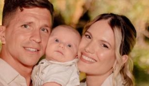 Eva Bargiela y Gianluca Simeone con Faustino