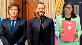Javier Milei, Nayib Bukele y Delcy Rodríguez