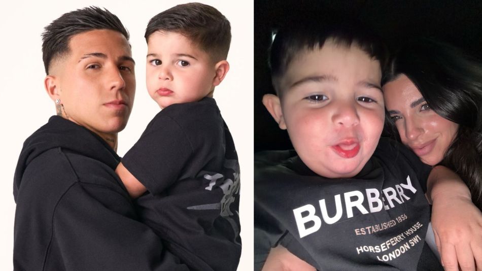 Enzo Fernández, Valu Cevantes y su hijo Benjamín