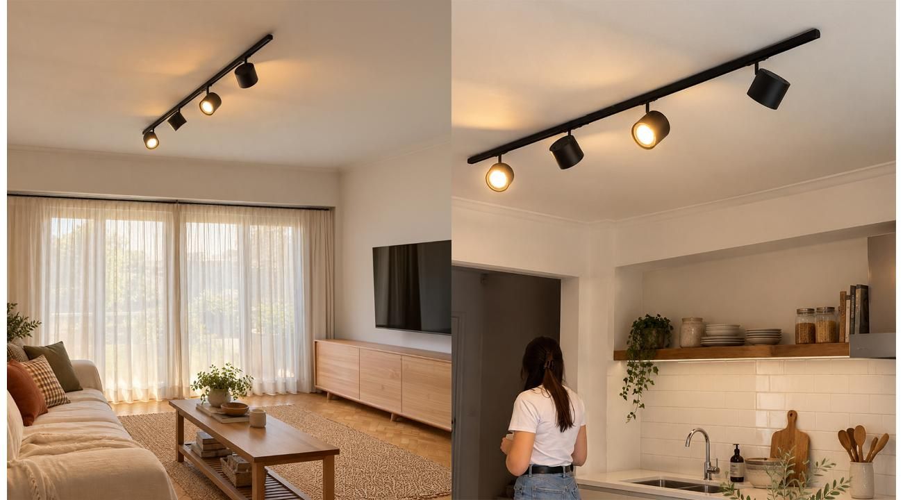 Una solución para llevar luz a cada rincón de tu casa: los sistemas de rieles